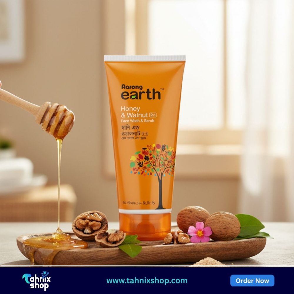 Aarong Earth Honey & Walnut 2-In-1 Face Wash & Scrub